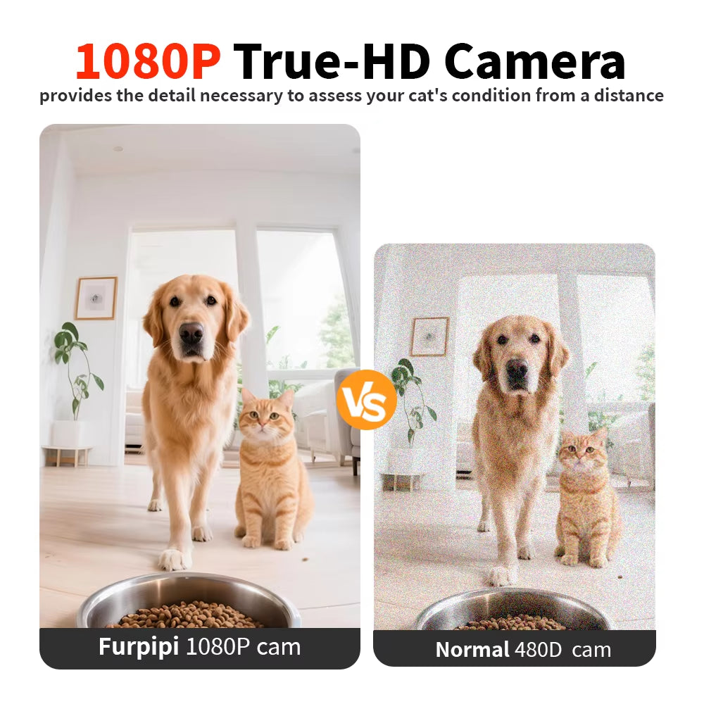 8L Smart Automatic Pet Feeder – 1080P Camera, WiFi App Control