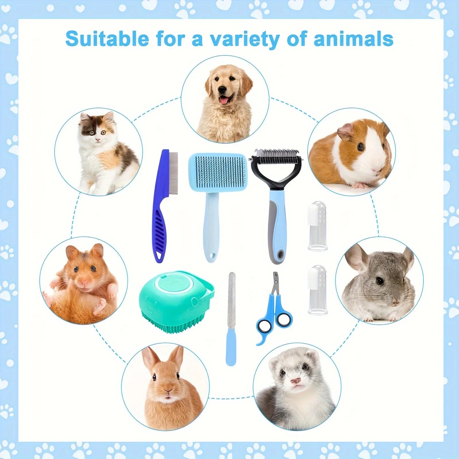 7-in-1 Pet Grooming Brush Kit 