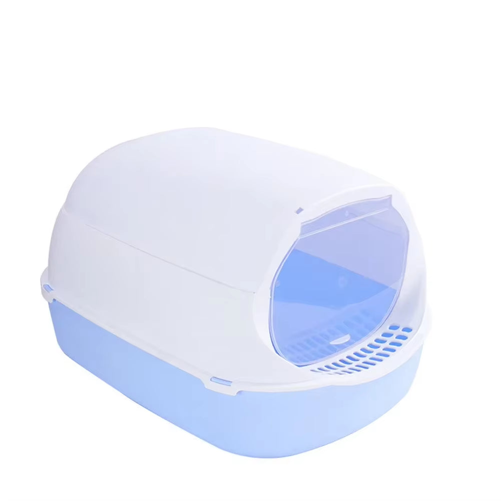 Kitty Sandbox Cat Litter Box Semi-Enclosed Splashproof Cat Tray