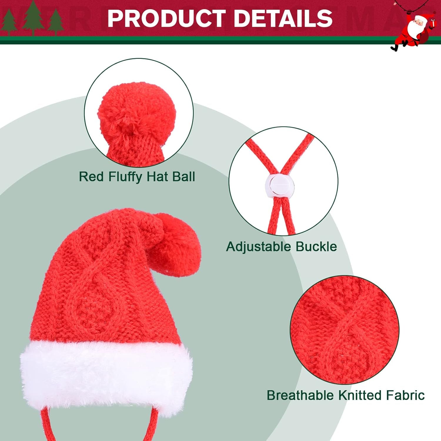 Cat Santa Hat and Scarf for Cats Kitten & Small Dogs